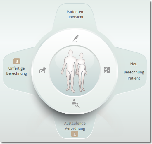 Startseite von CareSolution: Patienten mit parenteraler Ernährung anlegen